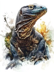 Obraz premium Lizard species found in tropical environments with long, pointed snout.