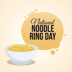vector graphic of Noodle Ring Day ideal for Noodle Ring Day celebration.