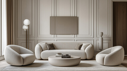 Modern,luxury and elegant living room interior design  