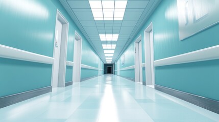 Empty Hospital Corridor