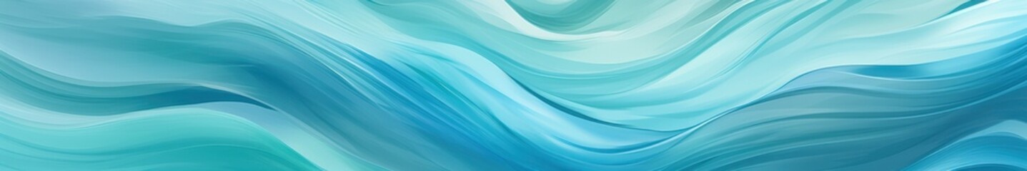 Fototapeta premium Abstract Ocean Waves Painting. Serene Blue Watercolor Textures for Calm Backgrounds and Wallpapers