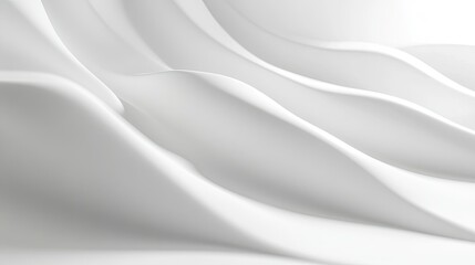 Smooth white surface with soft shadow effects, a clean and minimal abstract background.