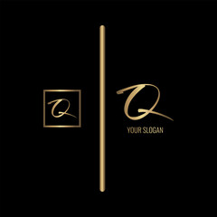 Luxury stylish Q letter vector logo design
