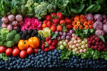 Colorful Fruits and Vegetables
