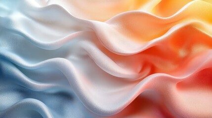 Abstract  Silk Fabric with Gradient Colors