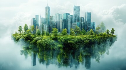 Floating City in the Clouds