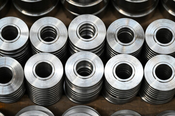 round metal rings with shiny surface