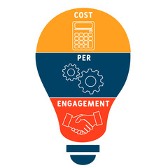 CPE - cost per engagement acronym. business concept background. vector illustration concept with keywords and icons. lettering illustration with icons for web banner, flyer, landing