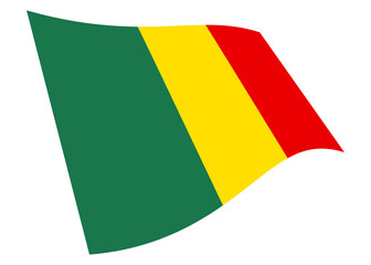 Mali waving flag 3d illustration