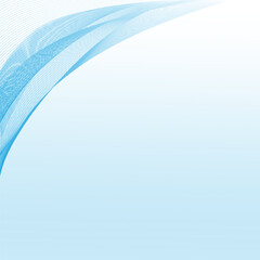 Abstract white wavy glowing lines on a blue background.