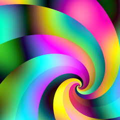 Obraz premium Hypnotic spiral gradient flowing colors, Liquid effects, Abstract Backgrounds