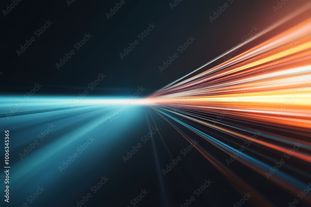 Wall mural abstract representation of light and diffraction in physics