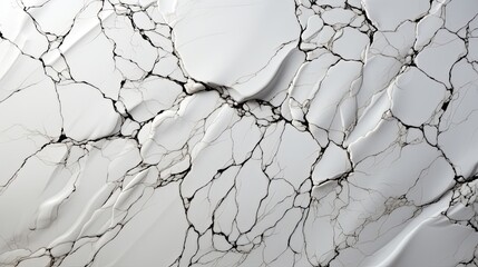 A delicate network of black veins branching across a stark white surface, creating a mesmerizing abstract landscape.