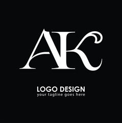 AK AK Logo Design, Creative Minimal Letter AK AK Monogram