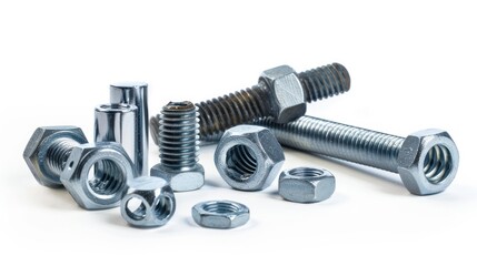 Close Up of Bolts and Nuts