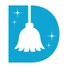 Letter D cleaning logo, A Cleaning service logo Template
