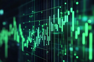Fototapeta premium Digital stock market chart on the background