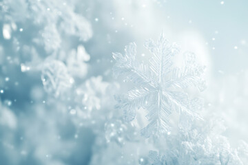Minimalist Christmas background with soft shades, fine details that convey the essence of winter calm