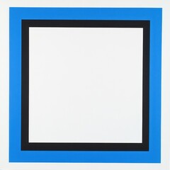 Abstract Art with Blue and Black Frame