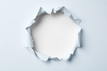 PNG Cricle hole in white paper background design space.