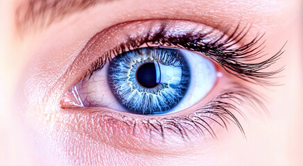 Obraz premium A woman's eye is shown in a close up