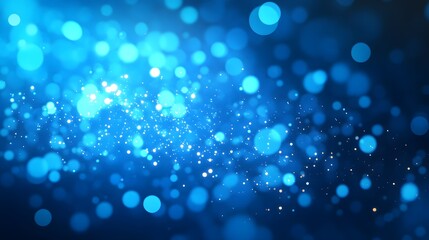 Dark blue and glow particle abstract background. 