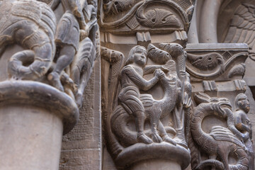 rear portal of the cloister, San Pedro el Viejo Monastery, Huesca, Aragon community, Spain