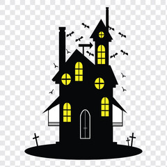 Haunted House Icon. Modern and editable haunted house icon. EPS 10.