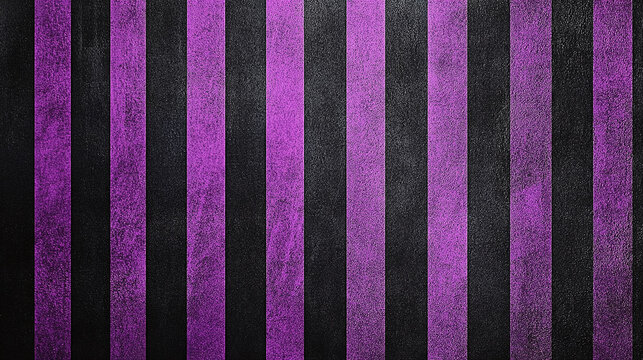 The wallpaper features bold black and vibrant purple stripes. It will add a spooky, playful touch to Halloween decor in any setting.