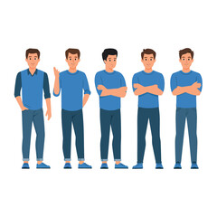 Obraz premium 2d men cartoon