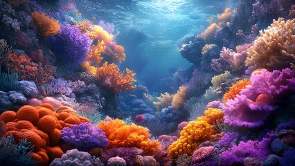 coral reef in sea