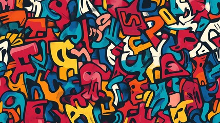 Obraz premium Abstract background with different color graffiti