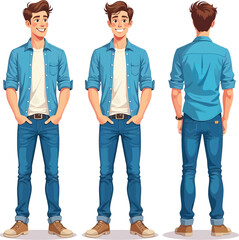 Obraz premium 2d men cartoon