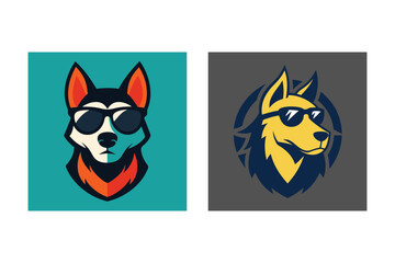 dog head mascot vector