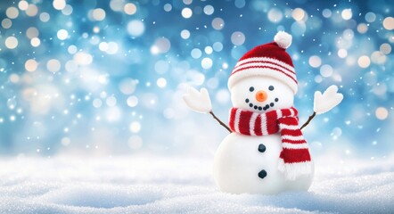 Fototapeta premium Snowman Winter Cheer.