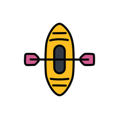 kayak icon design, vector illustration.