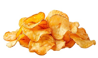 Pile of potatoes. High resolution photo, isolated on white background, with clipping path. Good quality imag