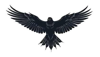 Fototapeta premium Flying Bird with Spread Wings