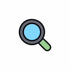 Search icon. Magnifying glass modern flat design style vector symbol for web and mobile app.