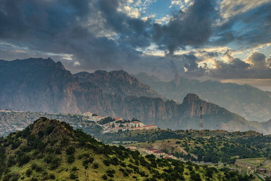 Jabal Daka's breathtaking scenery at Taif, Saudi Arabia
