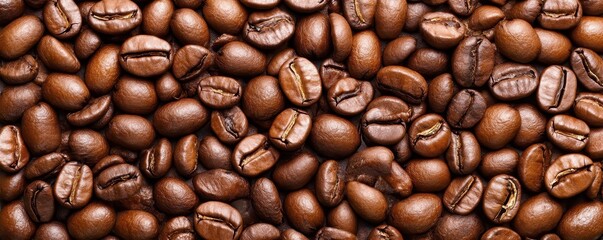 Fresh roasted coffee beans background