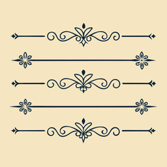 Vintage border elements and Dividers Collection