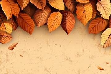 Copy space is provided on a textured Autumn leaf background.