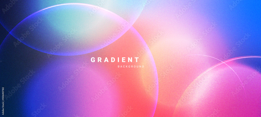 Aufkleber abstract blurred colored gradient with glowing circles background for presentation,banner,backdrop,w