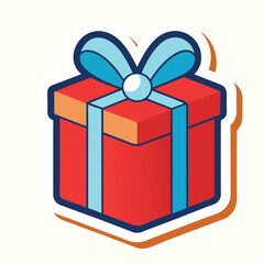 colorful gift box clip art isolated