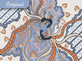 becground batik design from indonesia