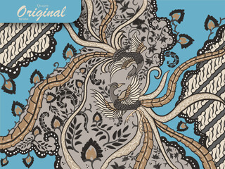 becground batik design from indonesia