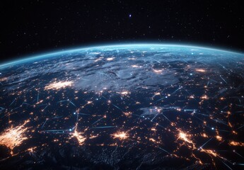 Obraz premium Earth at Night.