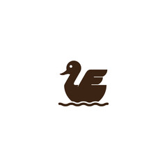 duck vector illustration for an icon, symbol or logo. duck flat logo. duck template logo