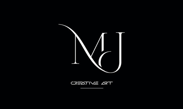 JM, MJ, J, M abstract letters logo monogram